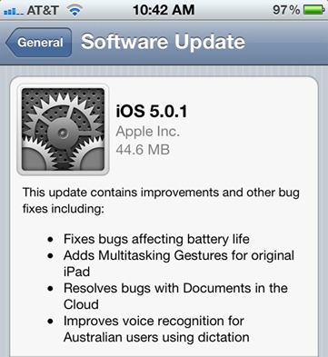 Apple iOS 5.0.1