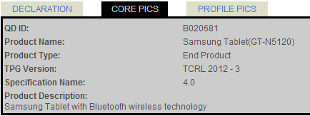 Galaxy Note 8.0 LTE Bluetooth