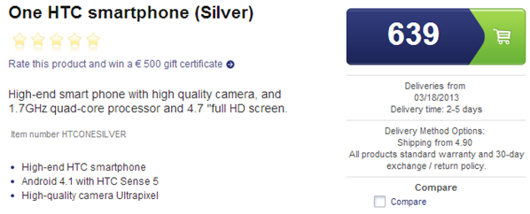 Gigantti starts taking pre-order for the HTC One smartphone