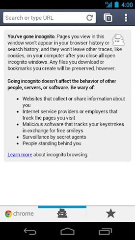 Google Chrome Android Beta 