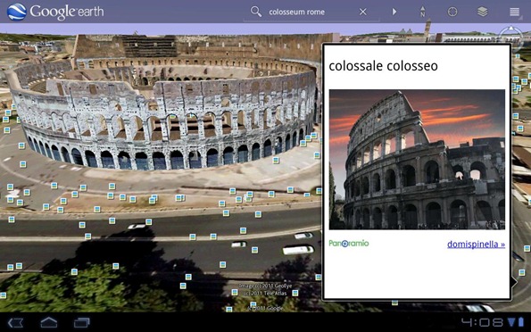 Google Earth With 3D Mapping For Honeycomb Tablets