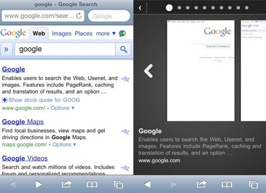 Google Instant Previews For iOS Safari Browser