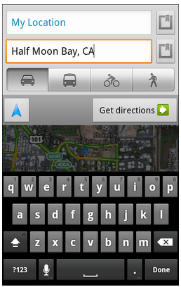 Google Maps Android Navigation updated directions