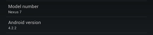Nexus 7 Android 4.2.2 Jelly Bean Update