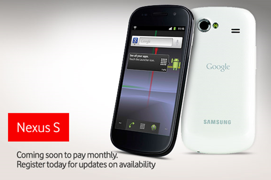 Google Nexus S White Coming Soon On Vodafone