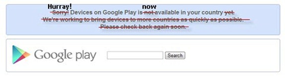 Google Play Devices Not Available