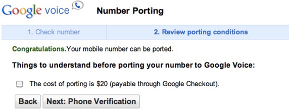 Google Voice Number Porting