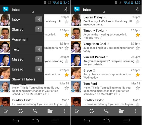 Google Voice v0.4.2.54 Screen Shot