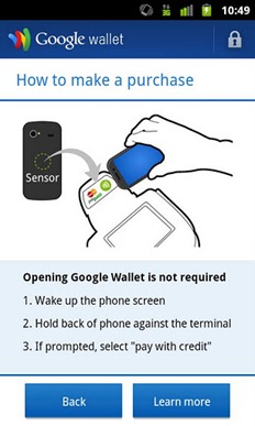 Google Wallet On AT&T Samsung Galaxy Nexus