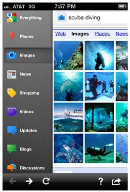 Google search iPhone app