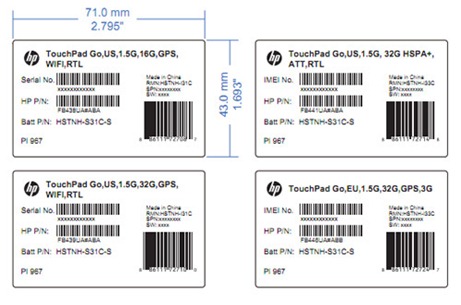 7-inch HP TouchPad Go Hits The FCC