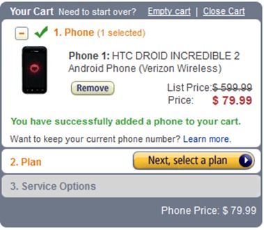 HTC Droid Incredible 2's Amazon Pricing
