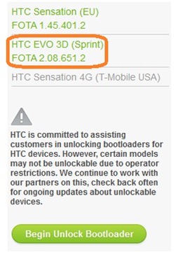 HTC EVO 3D Bootloader Unlocking Tool Now Available