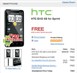 Wirefly Full Price Cut On Sprint's HTC EVO 4G