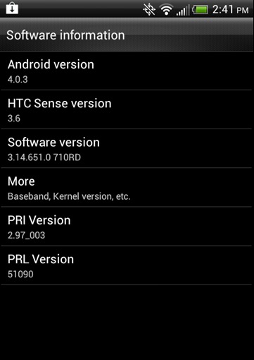 Sprint 's HTC EVO Design 4G Android 4.0.3 ICS update