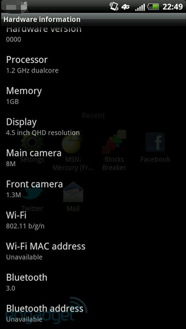 HTC Holiday Leaked Image