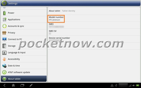 HTC Jetstream Leaked Screenshot