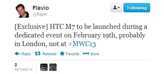 HTC M7 Launch on Feb.19 in London