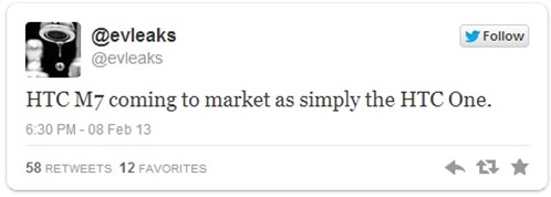 HTC M7 Could Be Named as “HTC One”