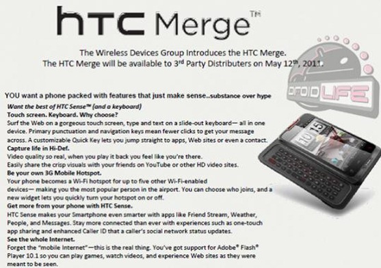 HTC Merge For Verizon Coming On May 12