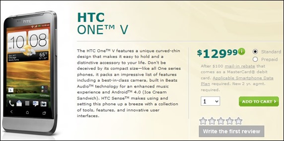 US Cellular's HTC One V