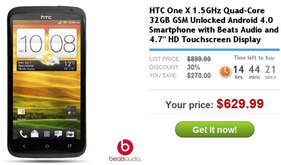 Quad Core HTC One X Unlocked is now just $629 At Daily Steals