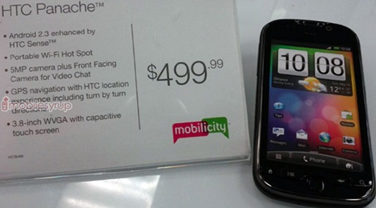 HTC Panache By Mobilicity