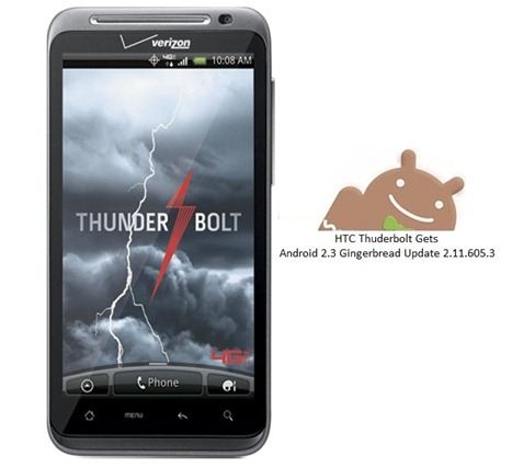 [Download] HTC Thunderbolt Gets Android 2.3.4 Gingerbread Update 2.11.605.3