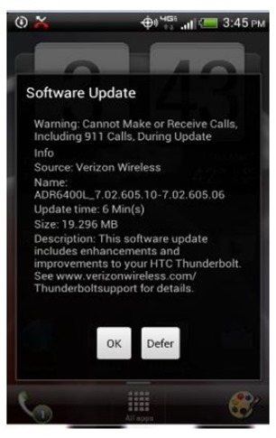 HTC Thunderbolt Update 7.02.605.10