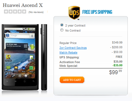 Huawei Ascend X Pricing At Cincinnati Bell