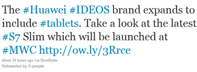 Huawei @ Twitter