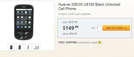 Huawei IDEOS U8150 Unlocked At NewEgg