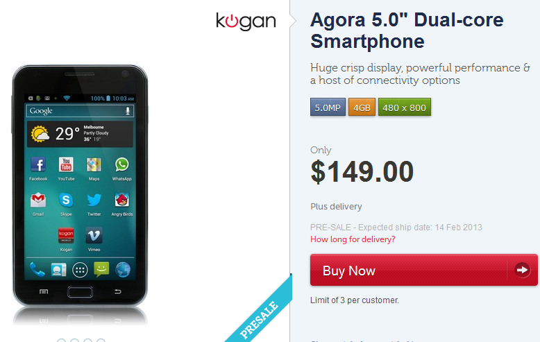 Kogan Agora Pre-Sale