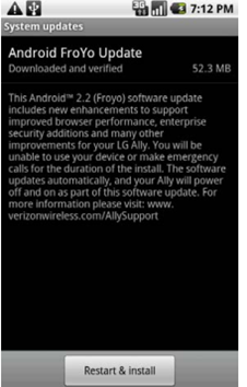 LG Ally Froyo Update From Verizon