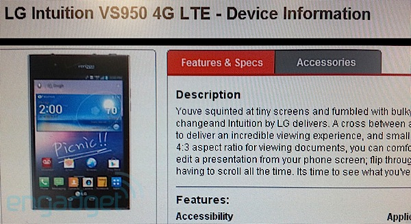 LG Intuition For Verizon