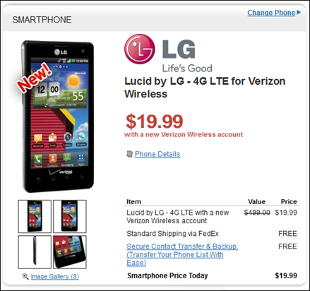 LG Lucid 4G Hits Wirefly for just $19.99