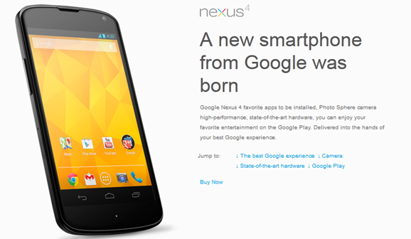 LG Nexus 4 is now up for pre-order in Japan