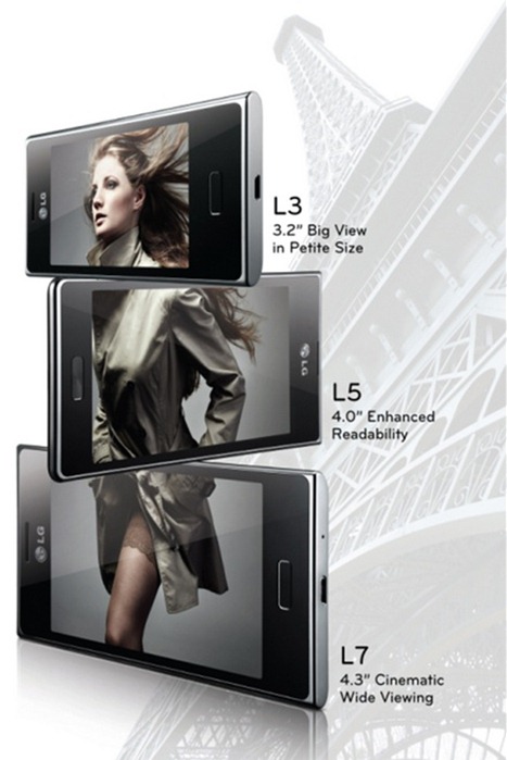 LG Optimus L3, L5 and L7