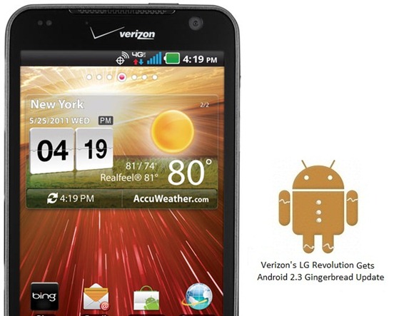 LG Revolution Gets Gingerbread Update VS910VZ7