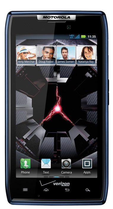 Blue Motorola Droid RAZR
