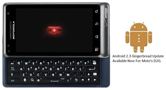 Motorola Droid 2 Global’s Gingerbread Available Now