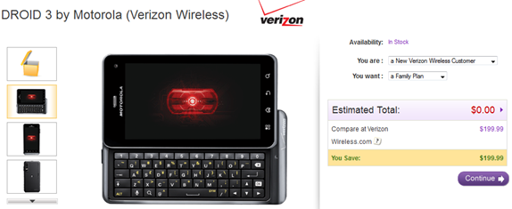 Motorola Droid 3 Available For Free At LetsTalk 