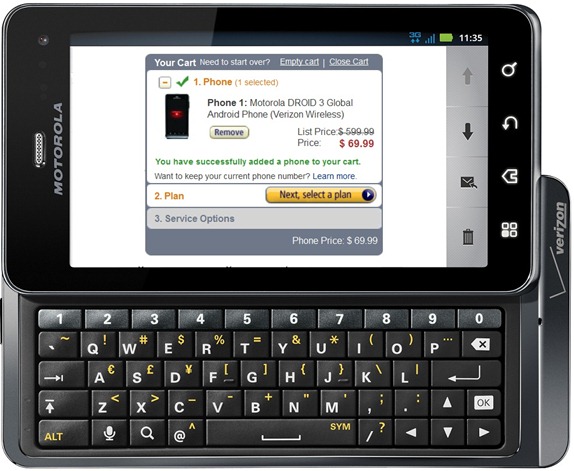 Motorola Droid 3 Just For $69.99 At Amazon