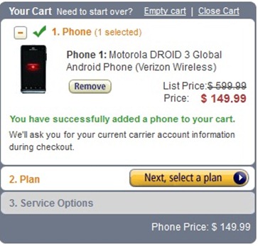 Amazon's Price Cut On Motorola Droid 3