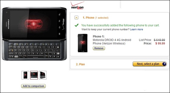 Amazon's Heavy Price Cut on Motorola Droid 4