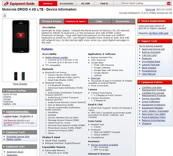 Motorola-Droid 4-Feb 10th-Release-Date