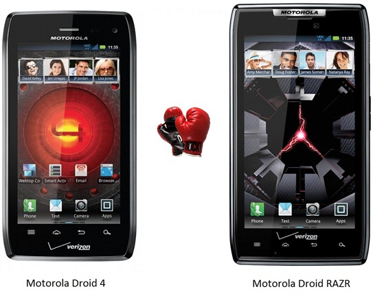Motorola Droid 4 Vs. Motorola Droid RAZR