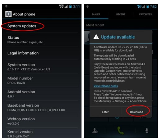 Droid Bionic Jelly Bean Update