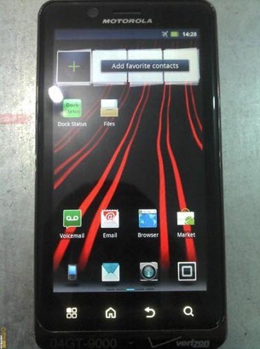 Motorola Droid Bionic leaked image