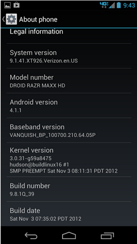 Droid RAZR HD/MAXX HD Android 4.1 Update